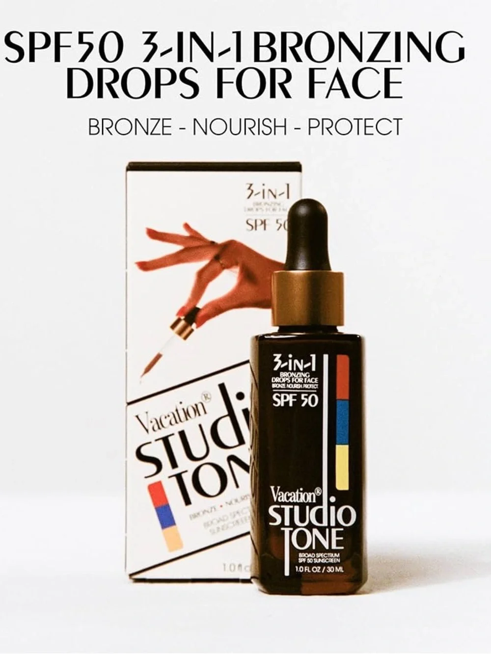 Vacation Studio Tone 3-in-1 Bronzing Drops For face  SPF 50